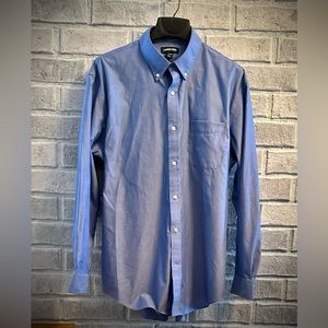 Lands End 17.5-35 French blue dress shirt